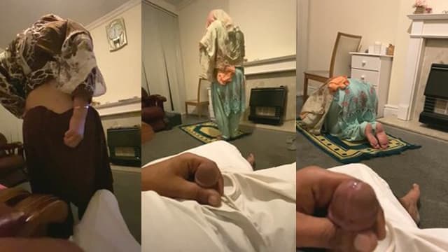 Muslim Hot Wife Doing Namaz Husband Jerking Blowjob Video